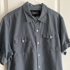 Ultra Soft Men's Collared Short Sleeve Dress Shirt Size M